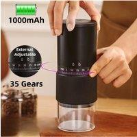 New Portable Electric Coffee Bean Grinder Household 1000mAh 30 Gears Externally Adjustable Coffee
