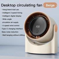 Smart Electric Fan 100 Speed Bladeless Fan USB Charging Desktop Silent Wall Mounted Air Conditioner