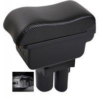 Citroen C-Elysee 301 Armrest box central console storage case driver elbow support carbon fibre