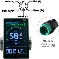 UART2 M6C Electric Bike LCD Display Meter Waterproof E Scooter LCD Panel Color Screen with USB For Mountain Electric Bike