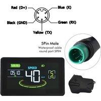 H6C 5 Pin Electric Bike LCD Meter 5 Pin 24V 36V 48V 60V E Scooter LCD Panel Screen for Electric Bikes