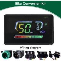 H6C-2 Bicycle Computer Intelligent UART 2 Screen 24V-60V LCD Speed Cycling Computer Odometer Battery Indicators