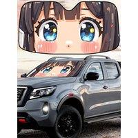 150*70CM Car Sunshade Front Window Cute Pixel Cat Emojis Protection Shield Car Sun Visor Heat Protector Car Interior Accessories