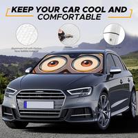 150*70CM Car Sunshade Front Window Cute Eyes Protection Shield Car Sun Visor Heat Protector Car Interior Accessories