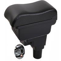Car Aveo Sonic Armrest box central console storage case driver elbow support carbon fibre