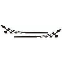 2PCS Racing Lattice Side Skirt Stripes Decal Set for BMW MINI Cooper F56 (2014-2015)
