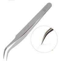 1Piece Stainless Steel Tweezer Straight/Curved Tips For Mobile Phone Repair Hand Tools for Eyelash Makeup