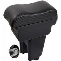 Chevrolet Lova Aveo T200 T250 Armrest box central console storage case driver elbow support carbon fibre