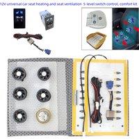 Universal 12V Car Seat Heating And Ventilation Cushion with 5-Level Switch Control Winter Summer Comfort Kit for Vehicle Seats