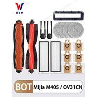 For Xiaomi Mijia Robot Vacuum M40S OV31CN Accessories Main Roller Side Brush Hepa Filter Mop Dust Bags Replacement Spare Parts