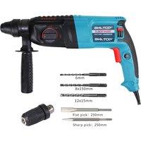 Electric Hammer Pistol Type Hammer Handheld Hammer 3 Mode Function Electric Pick Drill Impact Drill Concrete Drilling Tools
