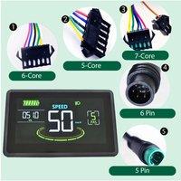 H6C Bicycle Computer Intelligent Screen 24V-60V LCD Cycling Computer Odometer Accurate Waterproof Bicycle Speedometer