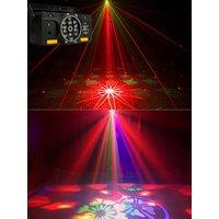 5IN1 Bee Eye DJ Disco Party Light LED RGBW Stage Light DMX Control Laser Light Sound Activated Strobe Laser Light Holiday Decor