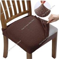 New Durable Jacquard Chair Seat Covers Removable Washable Anti-Dust Stretch Spandex Dining Room