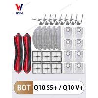 For Roborock Q10 S5+/Q10 V+/Q10 S5 /Q10 V Accessories Main Brush Side Brush Hepa Filter Mop Cloth Dust Bag Robot Spare Parts
