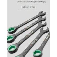 DGEV Dual Directional Fast Plum Blossom Ratchet Wrench, Industrial Grade Automatic Small Opening Dual-use Wrench Tool
