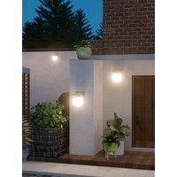 LED Solar Lights with Smart Light Control, Dimmable Solar Wall Light, Auto On/Off Landscape Lighting for Garden, Patio, Pathway