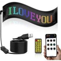 Car LED Sign Bluetooth APP LED Matrix Pixel Panel Night Light DIY Programmable Flexible LED Display For Car Store Hotel Bar