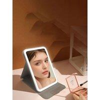 GGbingo 3 Colors LED Vanity Mirror with Touch Screen USB Rechargeable Dimming Makeup Mirror 3 Brightness Portable