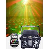 Mini 3IN1 Party Light LED Pattern Projection Light Sound Activated Laser Light LED Magic Ball Light RG Laser Light Holiday Decor