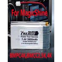 7.4V 3800mAh Rechargeable Li-Po Battery For MagicShine LED Bike Light Blackmagic Design BMPC4K BMCC2.5K 4K Cinema Camera Battery