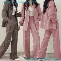 Fashion Long Sleeve Blazer Mujer Pant Sets Blazers Women 2025 Casual Womens 2 Piece Outfit Set Suits Outwear