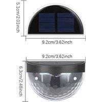 2Pcs Solar Wall Light, Solar Powered Outdoor Lighting, Waterproof Light Control Fence Lamp for Deck Yard Garage Stair