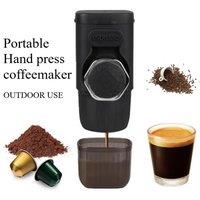 Portable Espresso Maker Mini Manual Espresso Machine 2 in 1 Small Travel Coffee Machine Perfect Gifts for Camping Picnic Hike