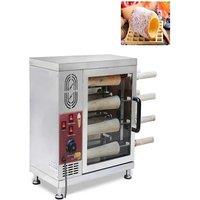 With 2 Roller Electric Chimney Cake Maker Kurtos Kalacs Suto Roll Grill Oven Waffle maker Bread Roll Baking Machine
