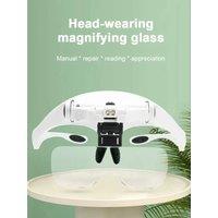 Head-mounted reading magnifier for the elderly, reading books, newspapers, carving, maintenance, and appraisal