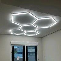 2x3M Small Size Custom Hexagon LED Garage Light Honeycomb Barbershop LED Ceiling Lighting Led Tube 110-240V