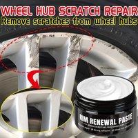 Car Wheel Rim Scratch Refurbishment Paste, Tire Rim Scratch Paint Repair Paste - Black And White Silver Aluminum Alloy Rim