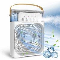 NEW Portable Humidifier Fan Air Conditioners USB Electric Fan LED Night Light Water Mist Fun 3 In 1 Air Cooler Humidifie ForHome