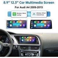 RoadTop 8.9'' 12.3'' Wireless CarPlay Android Auto Multimedia Linux Screen For Audi A4 2009-2015 with Airplay Autolink Functions