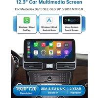 RoadTop 12.3' Wireless CarPlay Android Auto Car Multimedia Display for Mercedes-Benz GLE GLS 2016-2018 NTG5.0 Linux Touch Screen