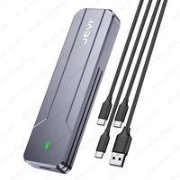 JEYI M.2 2280 SATA/NVMe SSD Aluminum Enclosure - USB 3.2 Gen 2 (10Gbps) & SATA III (6Gbps) for M+B Key, Supports UASP/TRIM