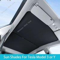 Car Sunshades Sunroof For Tesla Model 3 Model Y 2021-2023 Buckle Sun Pare Front Rear Glass Skylight Heat Insulation Accessories