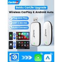 CarlinKit Wireless Android Auto CarPlay Adapter For Baidu Carlife Cars Online Upgrade WiFI BLE Wireless Auto Connect Plug& Play