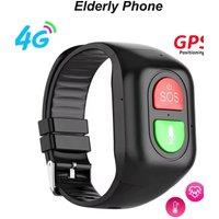 4G Elderly GPS Watch GPS Tracking Wristband Bracelet Emergency Alarm SOS Button GPS Tracking Heart Rate Blood Pressure Monitor