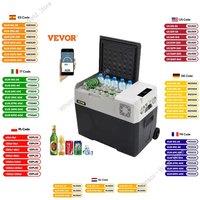 VEVOR Car Refrigerator 15L-50L Mini Fridge Freezer Portable Compressor Cooler 12/24V DC 110-240V Ice Box Driving Camping Picnic