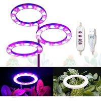 LED Angel Ring Grow Plant Light USB Phytolamp for Plants Led Full Spectrum Lamp For Indoor Seedlings Home Flower Succulet