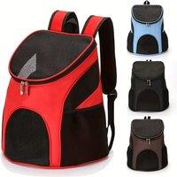 1pc Nylon Material Pet Large Capacity Dog Backpack Breathable Portable Backpack Suitable For Small Dog