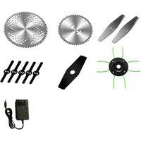 Lithium Battery Lawn Mower Accessories Saw Blade Straw Rope Charger Garden Power Tool Accessories ££££ Tete De Dbroussailleuse