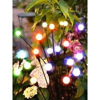 LED Solar Outdoor Lamp IP65 Waterproof Firefly Lawn Lights Christmas Decoration Garden Pathway Landscape Lighting RGB Warm White