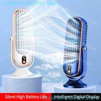 Large Battery Dual Motor Household Small Air Cooler, 5-speed Air Cooling Fan 720 Surround Air Blower, Portable USB Fan