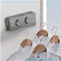 NewType of Punch-free Clothes Line Dryer Bathroom Drying Rack Clothes Rack Laundry Drying Hanger Double Layer