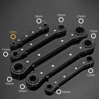 DGEV For Car Repair Automotive Repair Tool 5pcs Ratchet Wrench Set Automotive Repairs 6mm To 21mm Portable Wrench Set