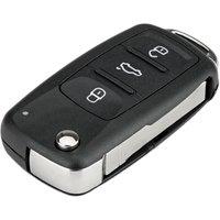 3 Button Flip Remote Key Fob Case Shell for VW Golf MK6 Polo Caddy Beetle Up Skoda Fabia Rapid Roomster Superb Seat Altea Ibiza