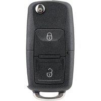 Flip Car Key Fob Case Shell 2 Button For VW Golf Bora Transporter Polo Lupo Skoda Fabia Octavia Rapid Alhambra Seat Leon Ibiza