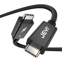 JEYI Thunderbolt 5 USB-C Cable (0.5M)-80Gbps Bi-Directional Data,120Gbps Display,240W Charging 4K@60Hz for MacBook Pro/Monitors